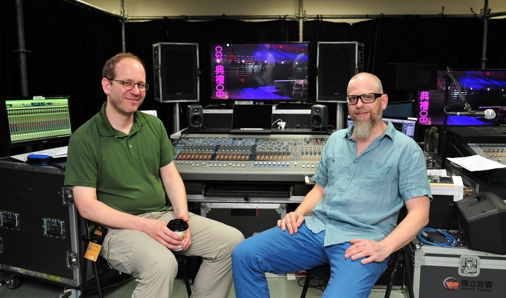 德國成音工程師Holger Schwark(右)與Stefan Holtz(左)擔任金曲27典禮成音顧問-2-2016-6-23